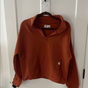 Women's Warm Orange Quarter-Zip Sweatshirt